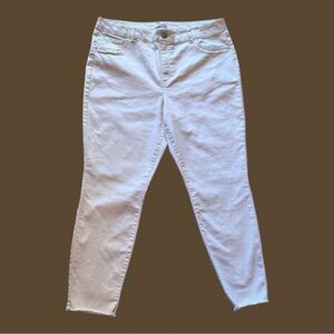 d. jeans Women's Crisp Cream Jeans With Rough Hem